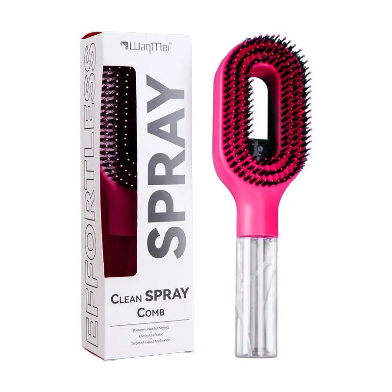 Spray Hair Brush Water Spray Paddle Comb Scalp Massage Hairdressing Tool for Girls Hair Styling