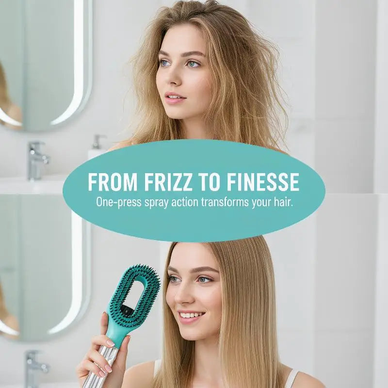 Spray Hair Brush Water Spray Paddle Comb Scalp Massage Hairdressing Tool for Girls Hair Styling