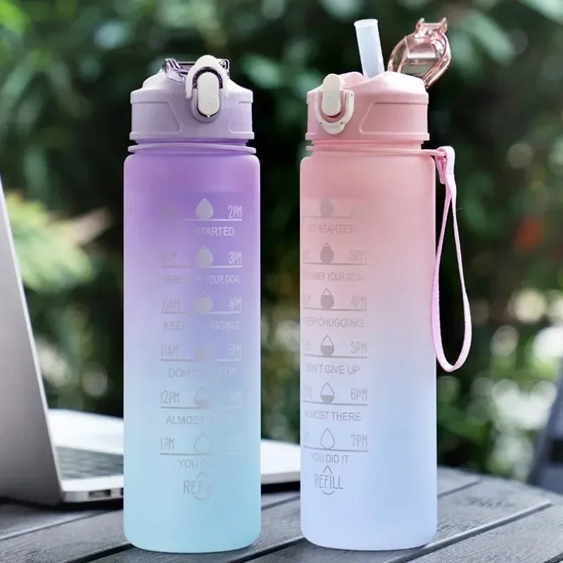 900ML Stainless Steel Thermos Mug With Straw Keeps Cold and Heat Thermal Mug Tumbler Outdoor Sports Thermal Water Bottle