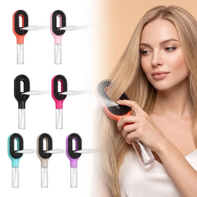 Spray Hair Brush Water Spray Paddle Comb Scalp Massage Hairdressing Tool for Girls Hair Styling