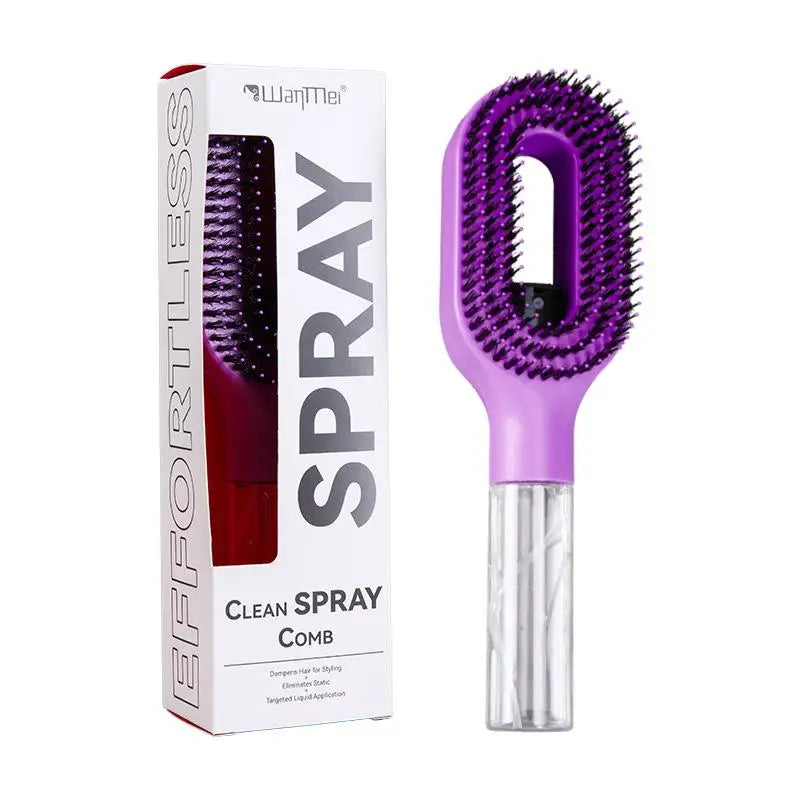 Spray Hair Brush Water Spray Paddle Comb Scalp Massage Hairdressing Tool for Girls Hair Styling