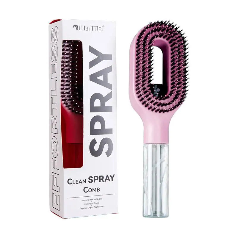 Spray Hair Brush Water Spray Paddle Comb Scalp Massage Hairdressing Tool for Girls Hair Styling