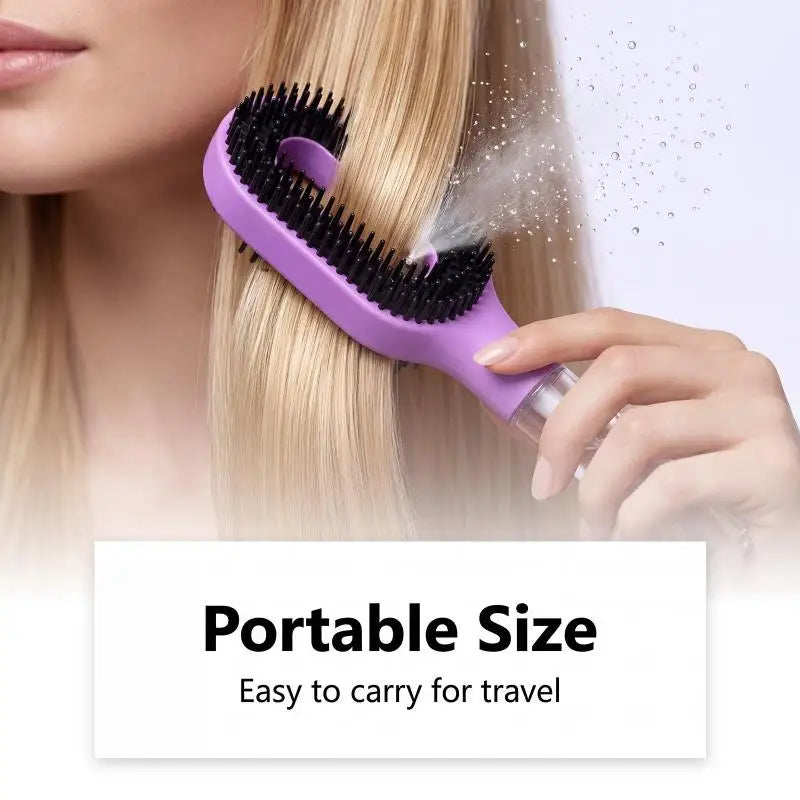Spray Hair Brush Water Spray Paddle Comb Scalp Massage Hairdressing Tool for Girls Hair Styling