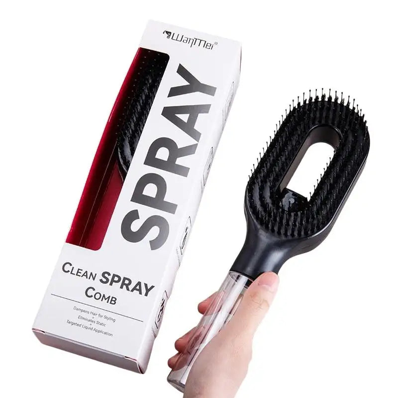Spray Hair Brush Water Spray Paddle Comb Scalp Massage Hairdressing Tool for Girls Hair Styling