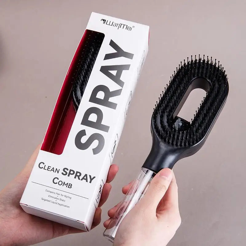 Spray Hair Brush Water Spray Paddle Comb Scalp Massage Hairdressing Tool for Girls Hair Styling