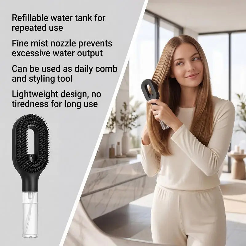 Spray Hair Brush Water Spray Paddle Comb Scalp Massage Hairdressing Tool for Girls Hair Styling