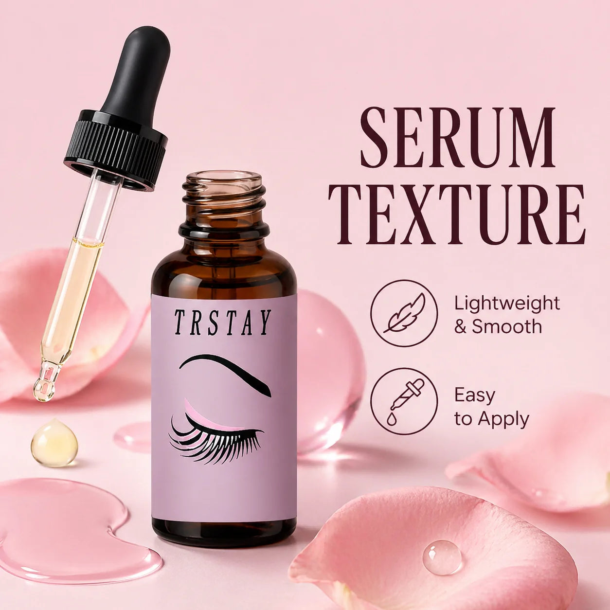Gentle Skin-Friendly Lash Care Essence Liquid, Non-Greasy Refreshing Texture, Long-Lasting Nourishing Eye Area Treatment Serum